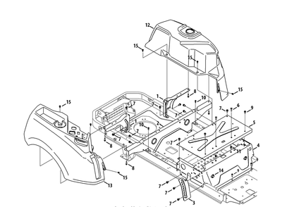 Part Location Diagram of 703-09175-4021 MTD Frame-seat